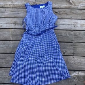 Elle Blue and White Print Dress